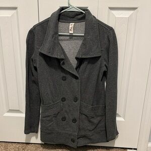 Women's Gray Double-Breasted Jacket